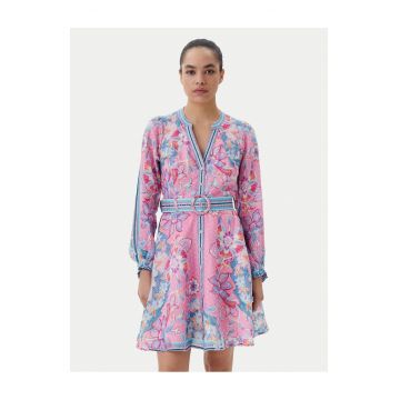 Rochie de vara -  colorata - roz - multicolor