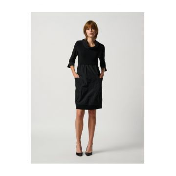 Rochie de zi -  poliester - negru -