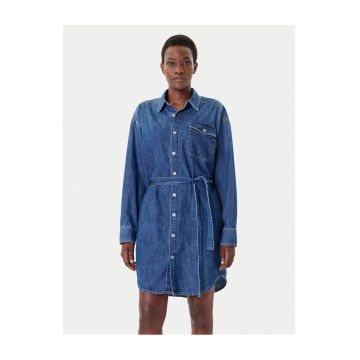 Rochie din denim pentru femei  bleumarin -