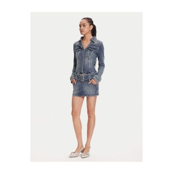 Rochie din denim pentru femei -  Bumbac - Albastru -