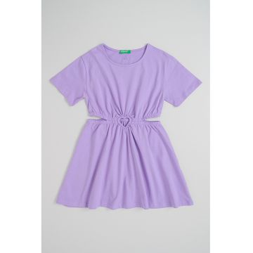 Rochie evazata cu decupaj - Lila