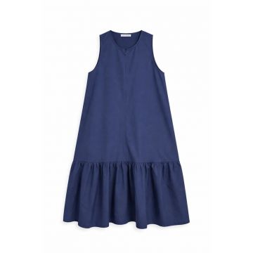 Rochie Maxi  bleumarin - bumbac/poliester