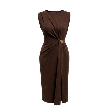 Rochie midi -  eleganta - modal/poliester - Maro