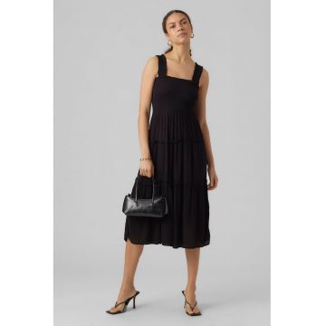 Rochie midi fara maneci - Negru