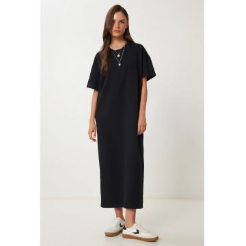 Rochie Midi - Happiness Istanbul - bumbac - negru
