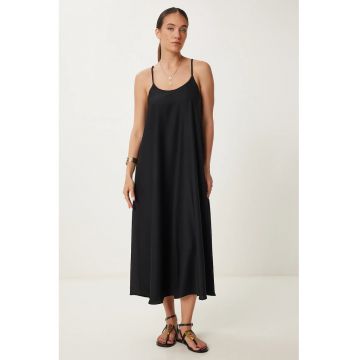Rochie Midi Happiness Istanbul - Croiala Lejera - Maro - poliester/bumbac