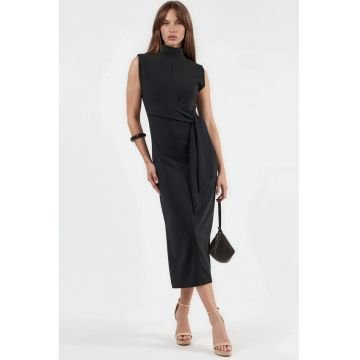Rochie Midi  negru - poliester