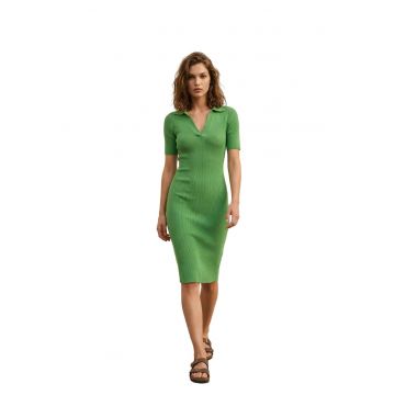 Rochie Midi  verde - poliester -