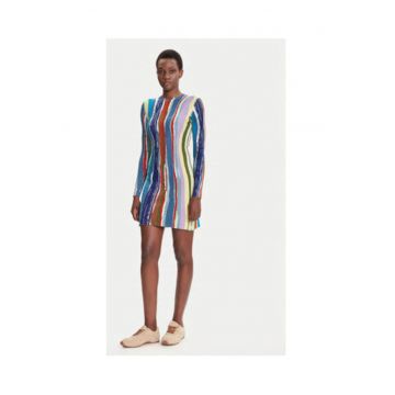Rochie  multicolor - 70% viscoza - 30% poliester - Multicolor