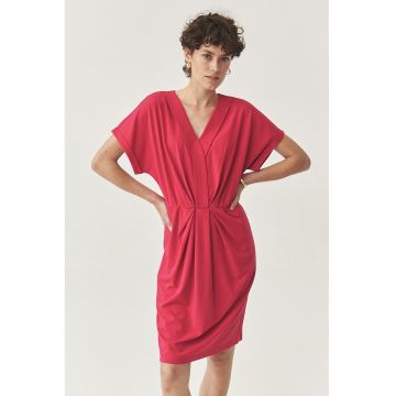 Rochie scurta cu decolteu in V - Rosu