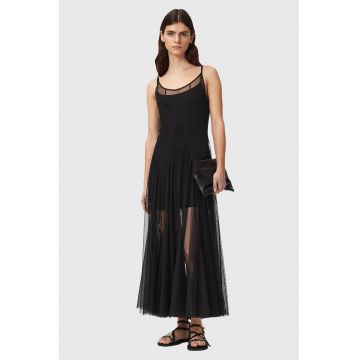 Rochie slim fit cu model 2 in 1 Harmonia - Negru