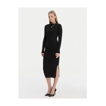 Rochie tricotata -  neagra - viscoza - Negru