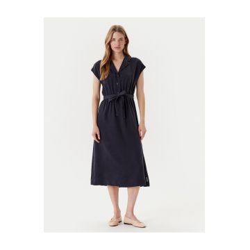 Rochie camasa Dama -  viscoza - bleumarin -