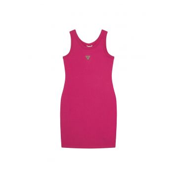 Rochie casual  din bumbac roz - Roz