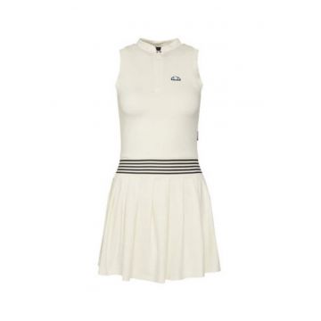 Rochie casual -  material sintetic - alb/negru -