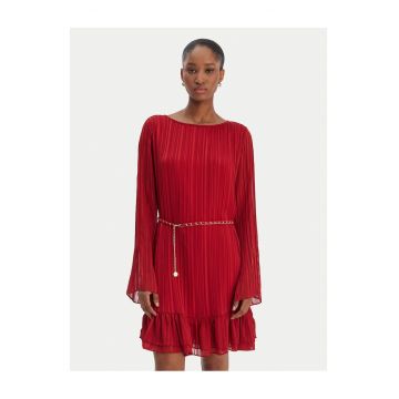 Rochie casual -  poliester - rosie