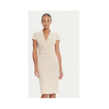 Rochie cocktail  bej - material sintetic - Bej