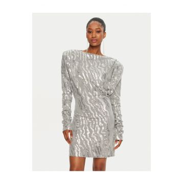 Rochie cocktail Femei -  argintie - poliester reciclat