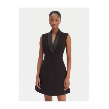 Rochie cocktail  poliester - fermoar - negru - Negru
