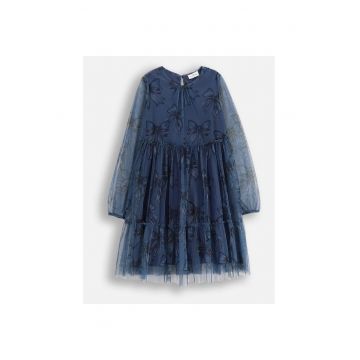 Rochie copii -  poliester - bleumarin - 164cm
