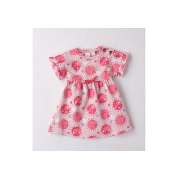 Rochie cu imprimeu soare - Roz