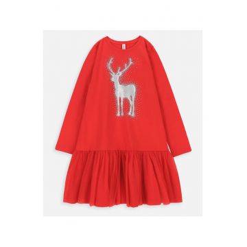 Rochie cu insertie de tulle
