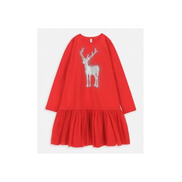 Rochie cu insertie de tulle