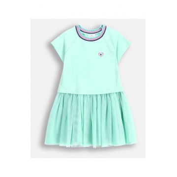 Rochie cu maneca scurta - Verde menta