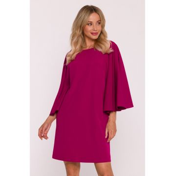 Rochie cu maneci liliac - pruna