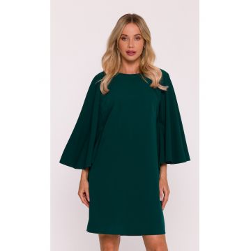 Rochie cu maneci liliac - verde - Verde