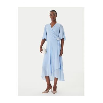 Rochie de cocktail -  poliester - albastru deschis
