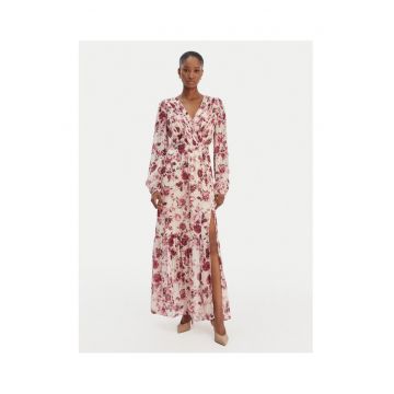Rochie de seara -  poliester - fermoar - ecru - roz