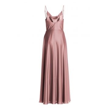 Rochie de seara -  tip swing - roz - poliester
