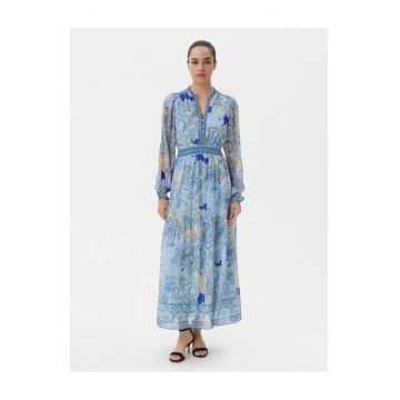 Rochie de vara -  albastru - fabricata din material usor