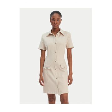 Rochie de zi -  bej - 65% viscoza
