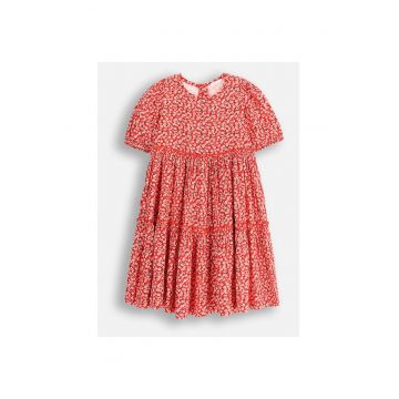 Rochie din tesatura -  Rosu - 134