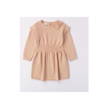 Rochie din tricot pentru fetite - 4.7563 - Bej