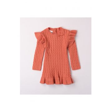 Rochie din tricot pentru fetite - I Portocaliu - Portocaliu
