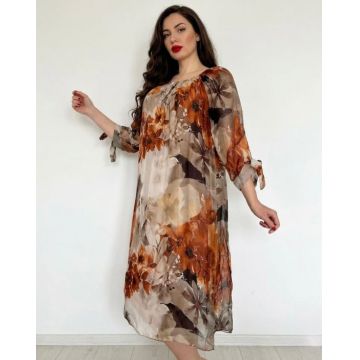 Rochie dreapta tip matase Mariana 19