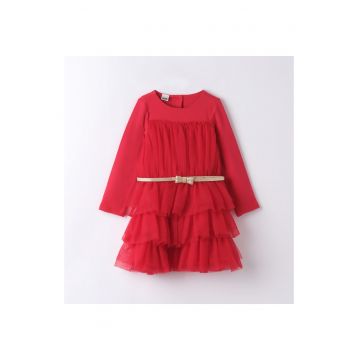 Rochie eleganta cu tull pentru fetite - 4.7557 - Rosu