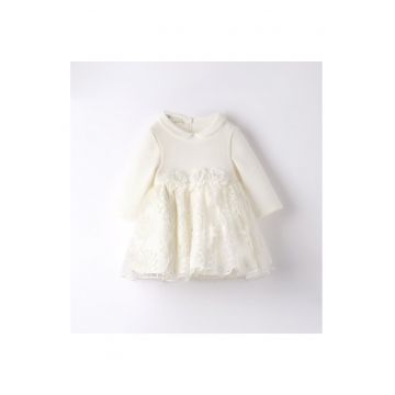 Rochie eleganta cu voal si broderie pentru bebe fetite 4.7269 -  4.7269TI23