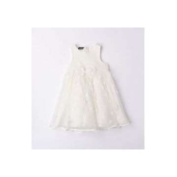 Rochie eleganta din tull cu inimioare pentru fete -  0.6247 - Alb