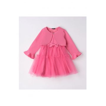 Rochie eleganta din tull pentru fete -  0.6241 - Roz - Roz