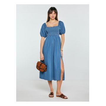 Rochie evazata cu maneci bufante Roslyn