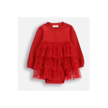 Rochie fete -  bumbac/elastan - rosie