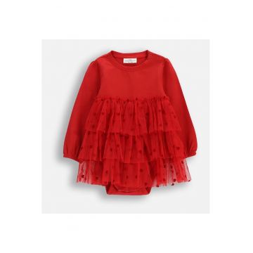 Rochie fete -  bumbac/elastan - rosie
