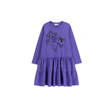 Rochie fete -  bumbac - violet