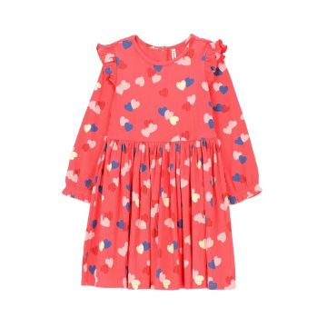 Rochie fete  tricot - rosu - Coral