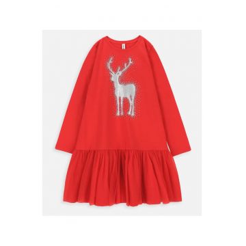 Rochie fete -  tricotata - bumbac