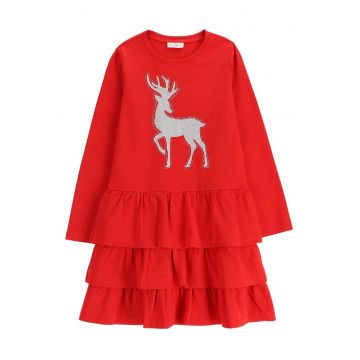 Rochie in A cu volane -